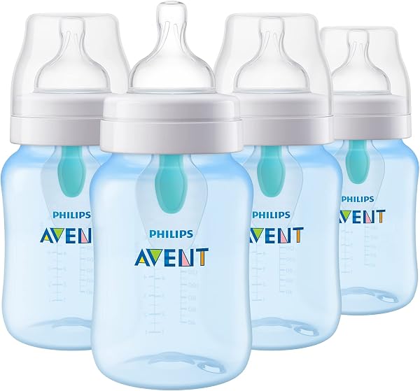 Philips Avent Anti-Colic Baby Bottle with AirFree Vent, Medium Flow, 9 Oz