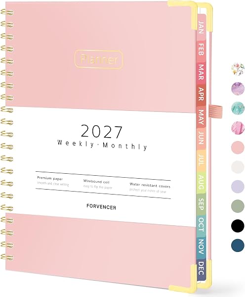 Forvencer 2027 Planner, Hardcover Calendar Planner Jan - Dec 2027, 8.5"x11"