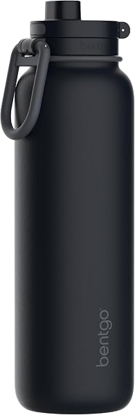 Bentgo Flip 2-in-1 Straw & Chug Leak-Proof Insulated Water Bottle, 32 Fl Oz