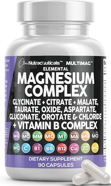 Clean Nutraceuticals Magnesium Complex with Magnesium Glycinate Citrate…