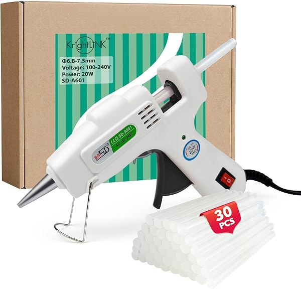 Krightlink Mini Hot Glue Gun Kit with 30 Glue Sticks 20w Fast Preheating