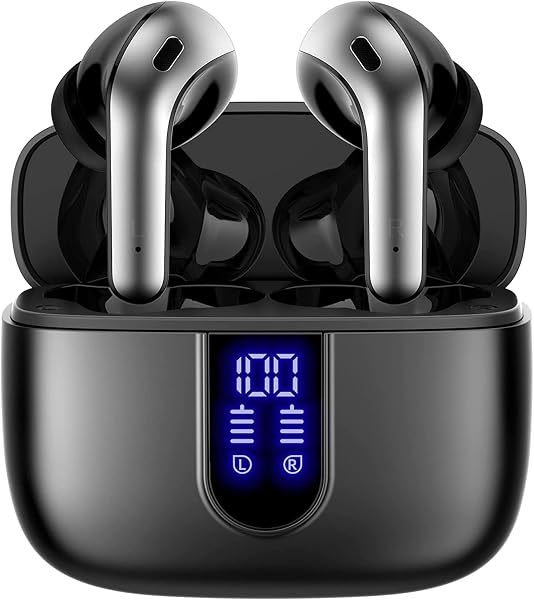 TAGRY Bluetooth Headphones True Wireless Earbuds 60H Playback LED Power…