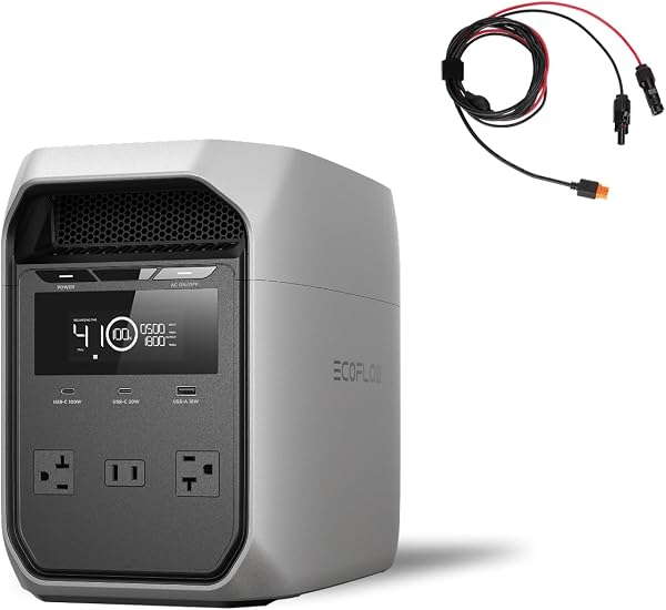 EF ECOFLOW Portable Power Station Delta 3 Classic with Solar Charge Cable