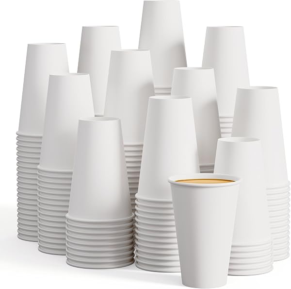LITOPAK 210 Pack 16 oz Paper Cups, White Disposable Coffee Cups