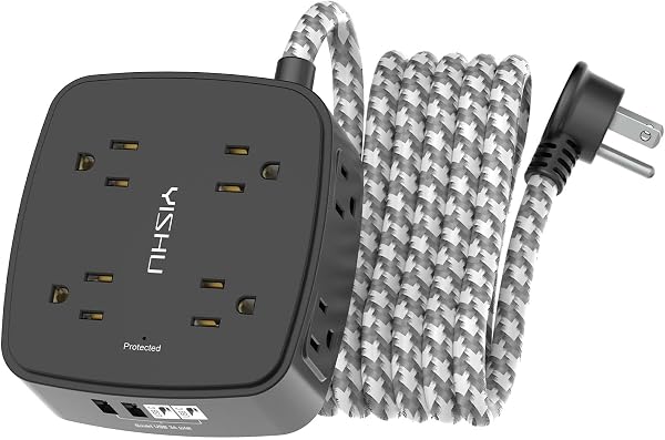Surge Protector Power Strip - YISHU 8 Outlets with 4 USB (2 USB C) Charging…