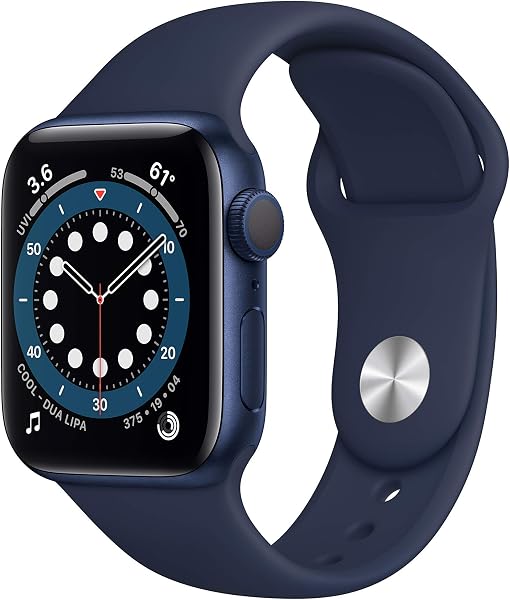 Apple Watch Series 6 (GPS, 40mm) - Blue Aluminum Case with Deep Navy Sport…