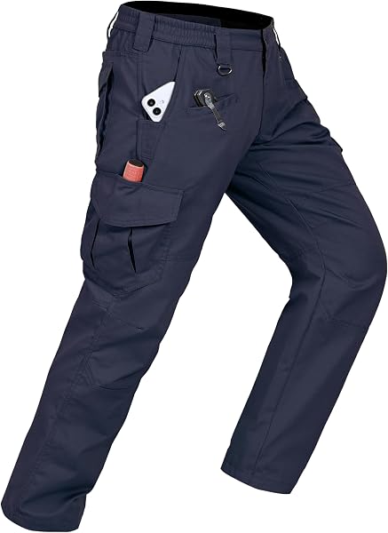 CNBQDD Mens Work Pants Cargo Tactical Construction for Men Ripstop Waterproof…