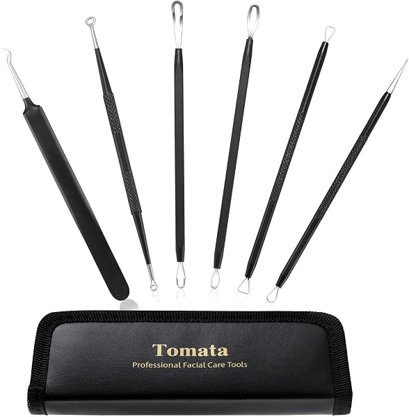 Blackhead Remover Pimple Popper Tool Kit - (6 Piece Kit) - Professional…