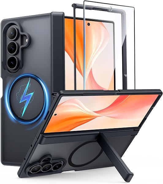 FNTCASE for Z Fold 8 Ultra/Z Fold 7 Case: with Kickstand Hinge Protection