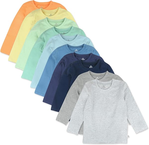 HonestBaby Baby Long Sleeve T-Shirts (10-Pack)