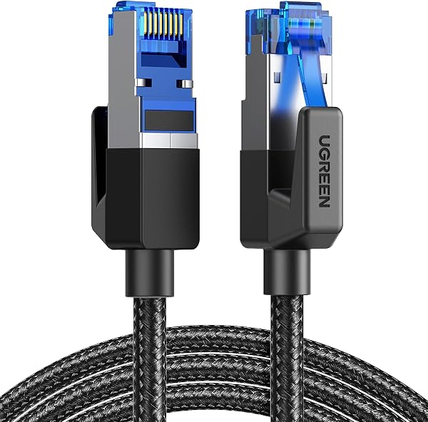 UGREEN Cat 8 Ethernet Cable 6FT, High Speed Braided 40Gbps 2000Mhz Network…