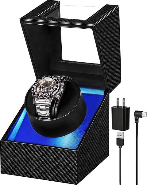 BEWISHOME Single Automatic Watch Winder,Watch Winders for Automatic Watches