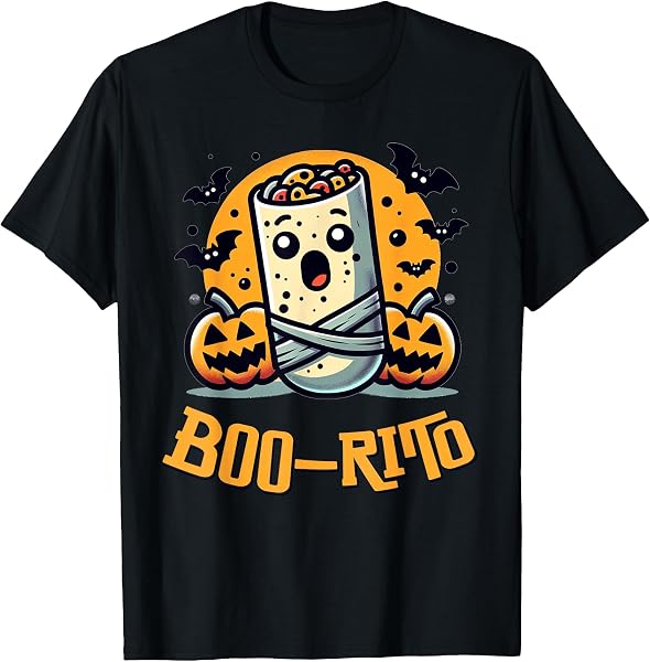 Boo-Rito Funny Mexican Burrito Halloween Costume T-Shirt