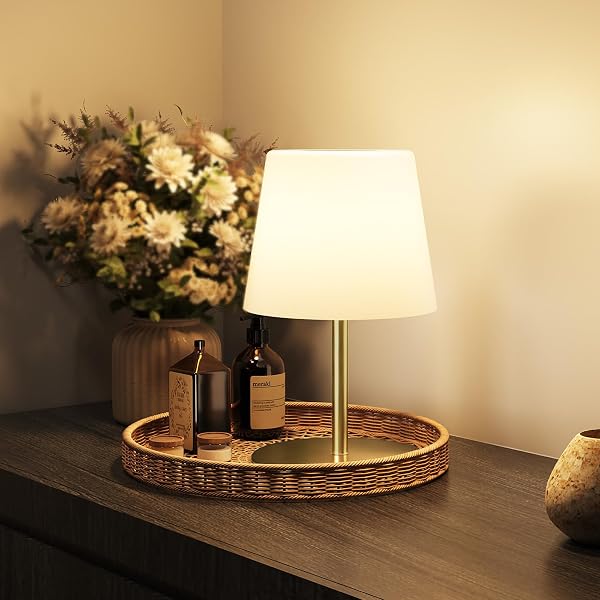 EZVALO Outdoor Cordless Table Lamp, IP65 Waterproof 4500mAh Rechargeble…
