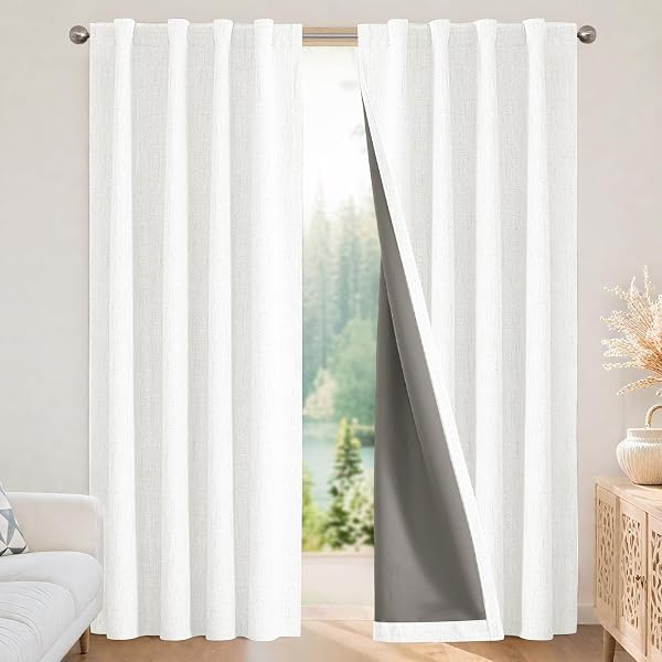 Joydeco Blackout Curtains for Bedroom - 100% Light Blocking 2 Panels Set…