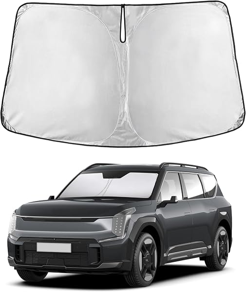 EcoNour Windshield Sunshade Compatible for Kia EV9 2024 2025 2026