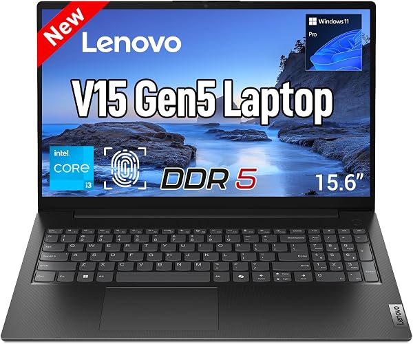 Lenovo V15 Gen 5 15.6" Business & Student Laptop, 8GB DDR5 RAM, 512GB SSD