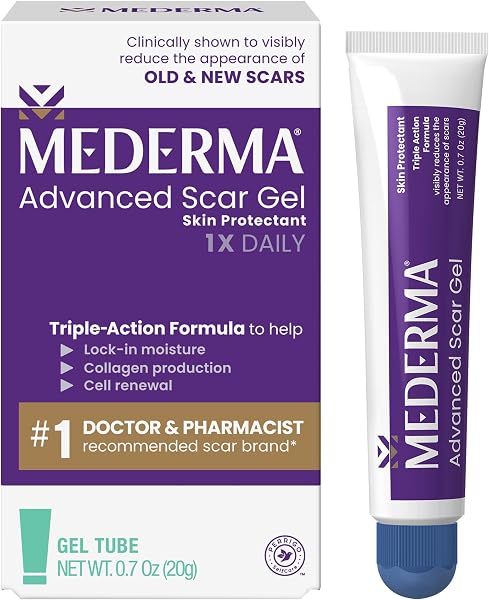 Mederma Advanced Scar Gel, Cepalin Scar Treatment, Old and New Scars, 20g