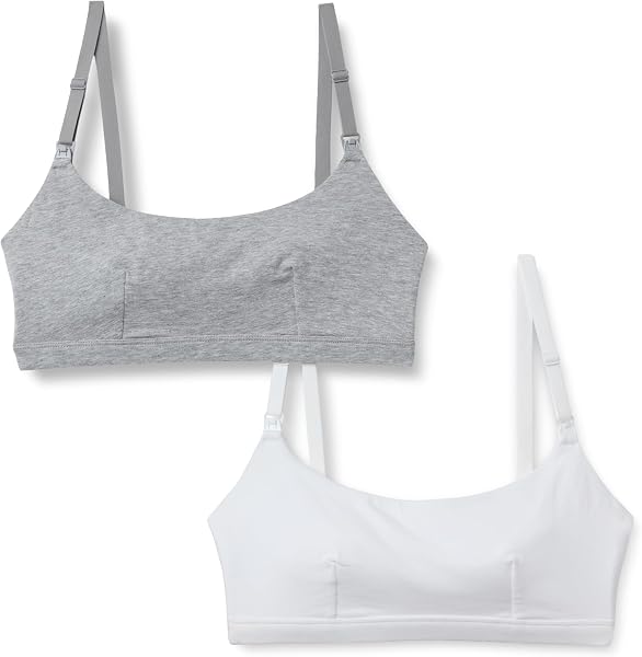 Amazon Essentials Women's Cotton Jersey Comfort Nursing Bra, Wirefree, Pack…