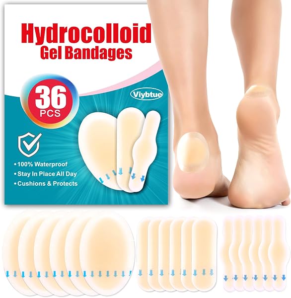 36PCS Hydrocolloid Blister Bandages – Blister Bandages for Feet, Blister…