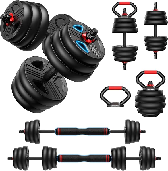 Adjustable Dumbbell Set,20/35/45/55/70/90lbs Free Weights Set with Upgraded…