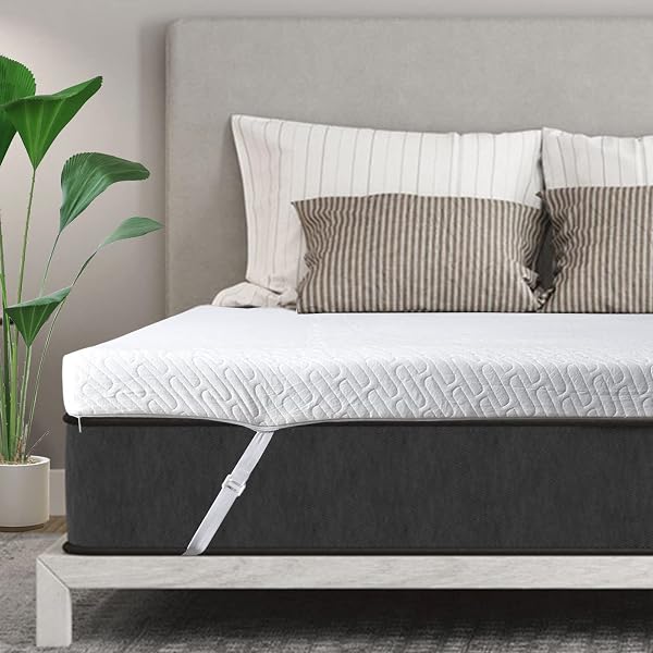 VALUXE 3 Inch Memory Foam Mattress Topper King Size High Density Cooling Pad…