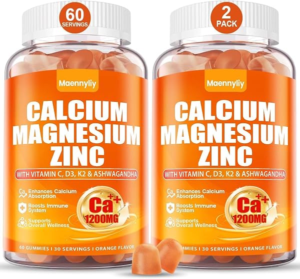 Calcium 1200 Mg with Vitamin D3 for Adults - Calcium Citrate Gummies