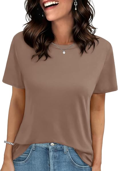 GAYHAY Tshirt for Women Short Sleeve Summer Tops Casual Basic Tee Shirts