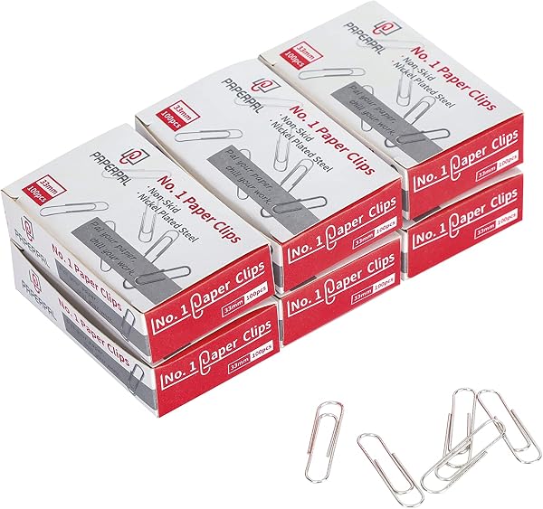 PAPERPAL Paperclips for Office School & Personal Use, #1 Nonskid Paper Clip…