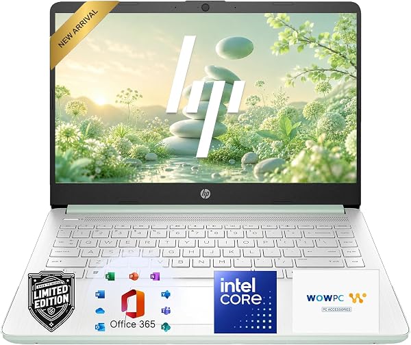 HP 14 Laptop, 2027 Edition, 4GB RAM, 128GB SSD, Intel N150 CPU