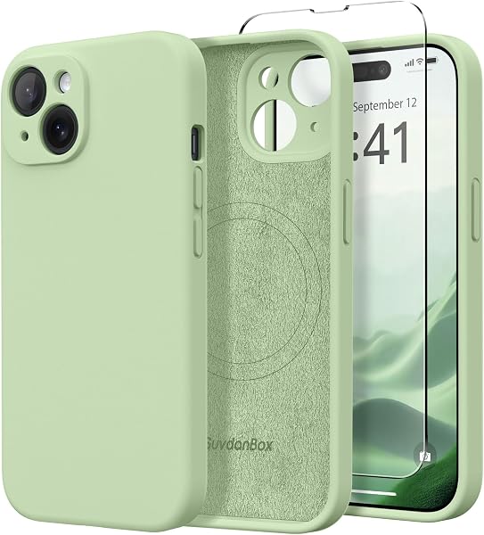 Magnetic for iPhone 13 Case Silicone Matcha