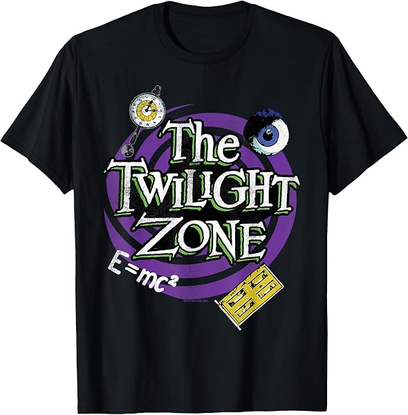 the Twilight Zone Title Halloween Spiral Door Purple T-Shirt