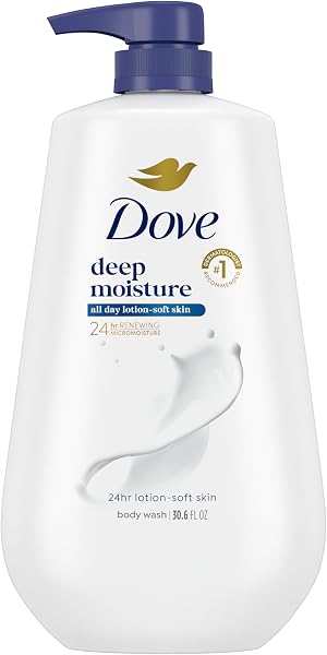 Dove Body Wash Body Wash Deep Moisture 30.6 Oz Pump, Sulfate Free