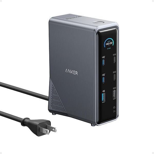 Anker Prime Docking Station, 14-in-1 Laptop Docking Station Dual Monitor