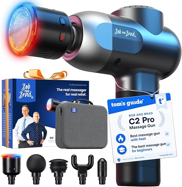 BOB and BRAD C2 Pro Massage Gun with Heat and Cold Therapy, FSA Eligible &…