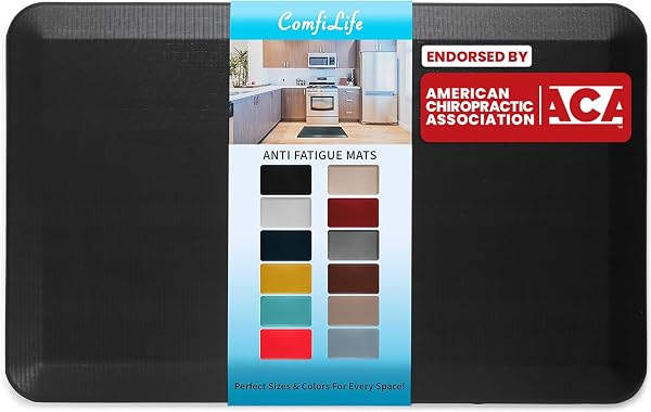 ComfiLife Anti Fatigue Floor Mat – 3/4 Inch Thick Kitchen Mats for Floor…