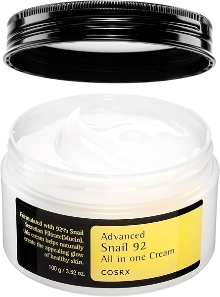 COSRX Snail Mucin 92% Face Moisturizer for Soft & Glowy Skin, 3.52 oz.