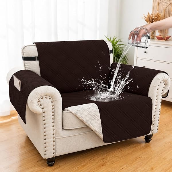 100% Waterproof Couch Cover for Dogs, Anti-Slip Washable Sofa Cover with…