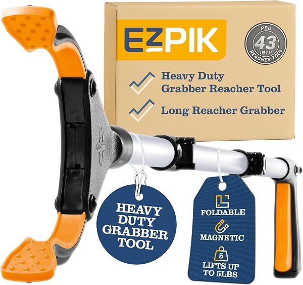 EZPIK Pro 43" Foldable Grabber Reacher Tool for Seniors - Grabbers for…