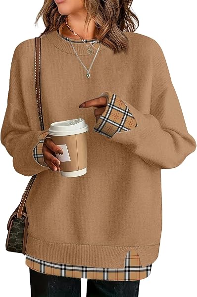 ETCYY Womens Sweaters School Teacher Outfits Oversized Fashion Fall Clothes