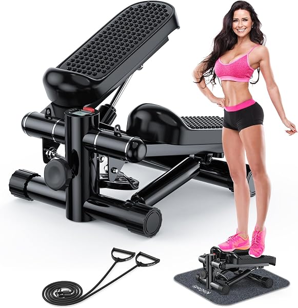 Steppers for Exercise at Home, KitGody Mini Stepper with Resistance Bands…