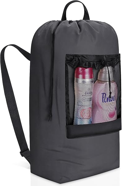 Lifewit Laundry Bag Backpack Travel, 90L, Gray