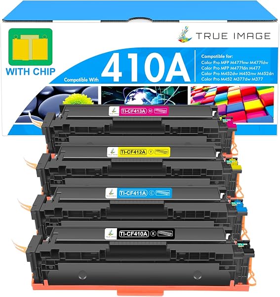 410A Toner Cartridge 4 Pack 410X for HP MFP M477fnw M477fdw M477fdn M452dn