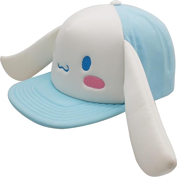 Hello Kitty Baseball Cap, Women's Snapback Hat with Flat Brim and 3D Ribbon…