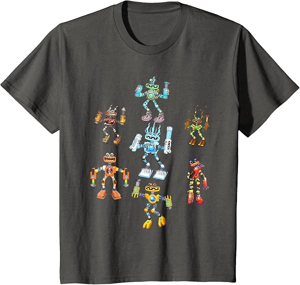 Singing Monsters Plush Robots Costume for Men and Women T-Shirt