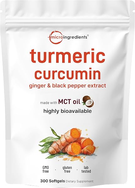 Micro Ingredients Turmeric Curcumin Supplement with Black Pepper & Ginger…