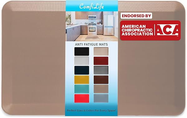 ComfiLife Anti Fatigue Floor Mat – 3/4 Inch Thick Kitchen Mats for Floor…