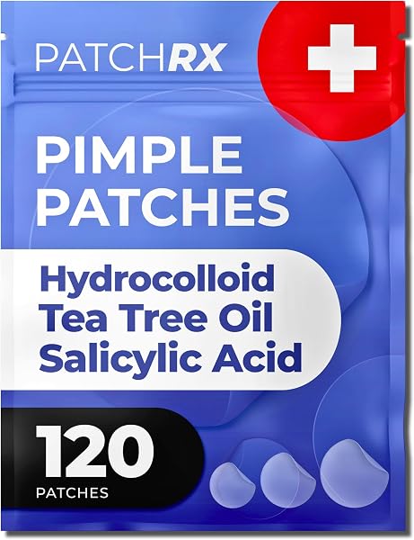 PatchRx Salicylic Pimple Patches (120 Pack), Salicylic Acid Acne Patches with…
