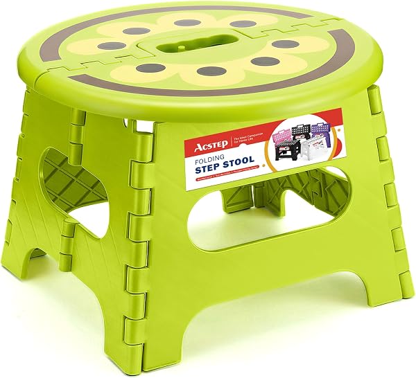 ACSTEP 9 Inch Folding Step Stool for Kids, Sturdy Collapsible Step Stool…