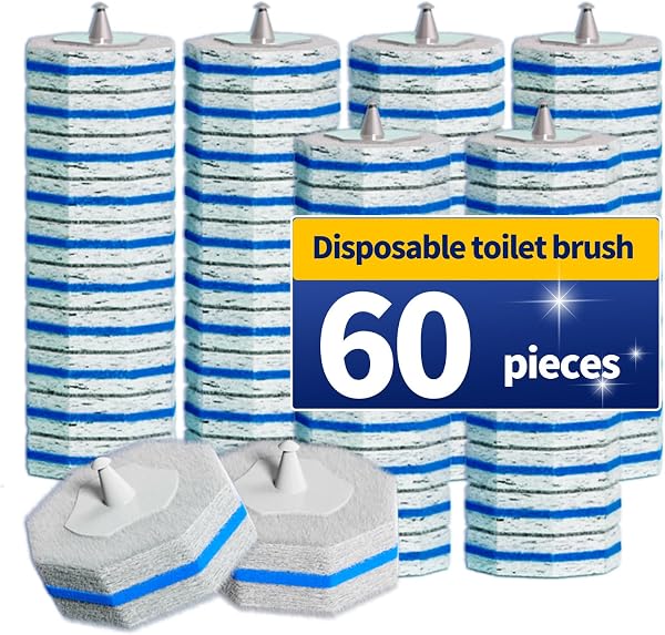 60PCS Toilet Bowl Cleaner Wand Refills Compatible with CLOROX. Disposable…